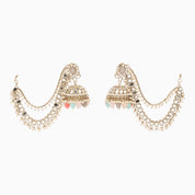 Mirror Jhumkie Earrings with Chain
